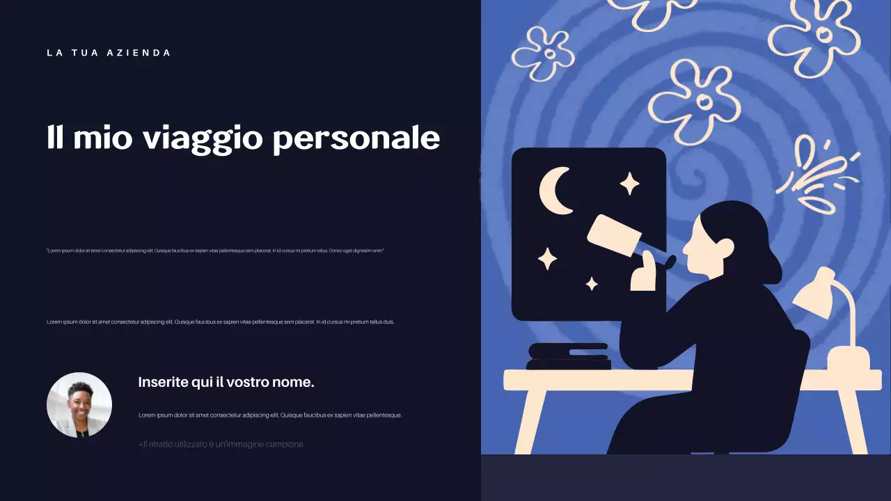 Presentazione della lezione di successo astratta arancione