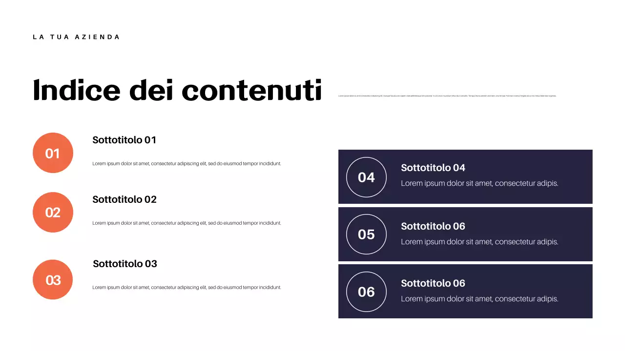 Presentazione della lezione di successo astratta arancione