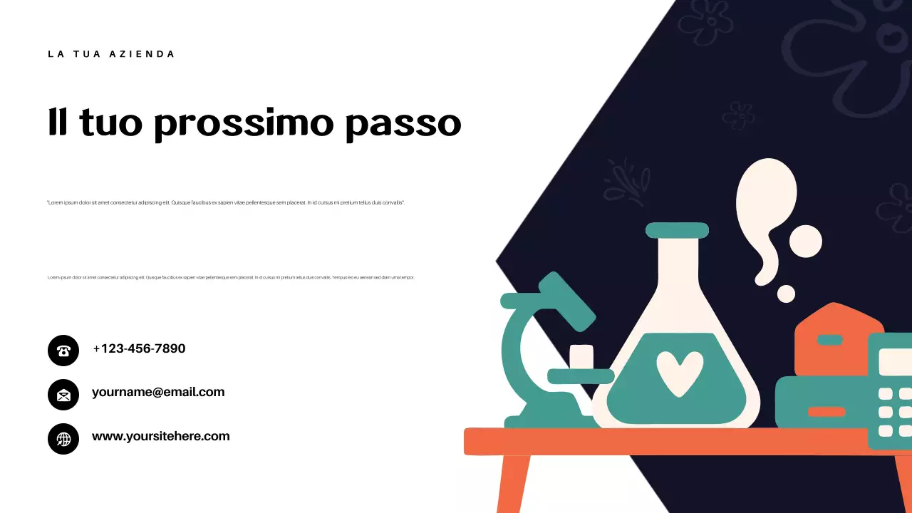 Presentazione della lezione di successo astratta arancione