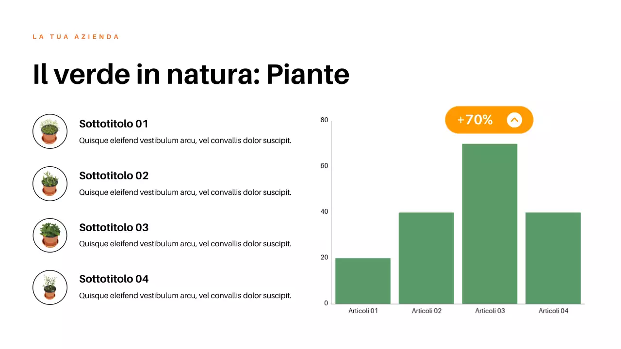 Presentazione della natura estetica rossa