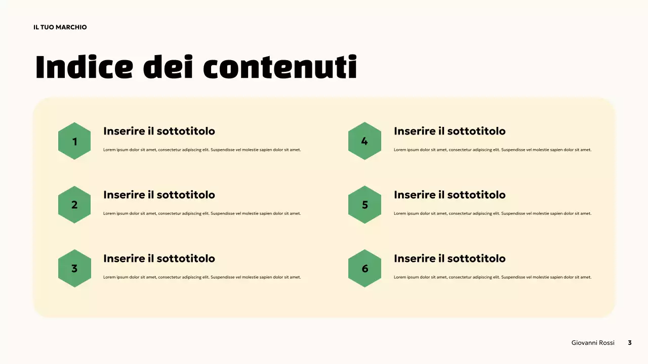 Presentazione sulla salute mentale in grassetto arancione