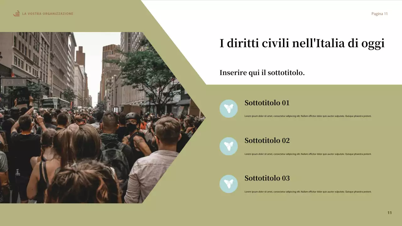 Presentazione di uguaglianza astratta beige