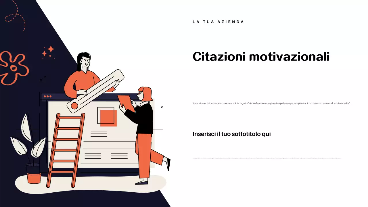 Presentazione della lezione di successo astratta arancione