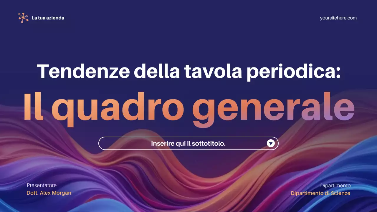 Presentazione della scienza moderna viola
