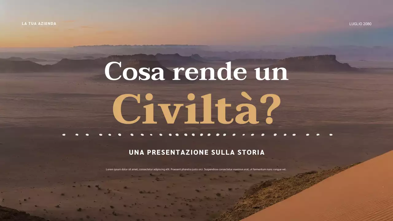 Presentazione della civiltà classica beige