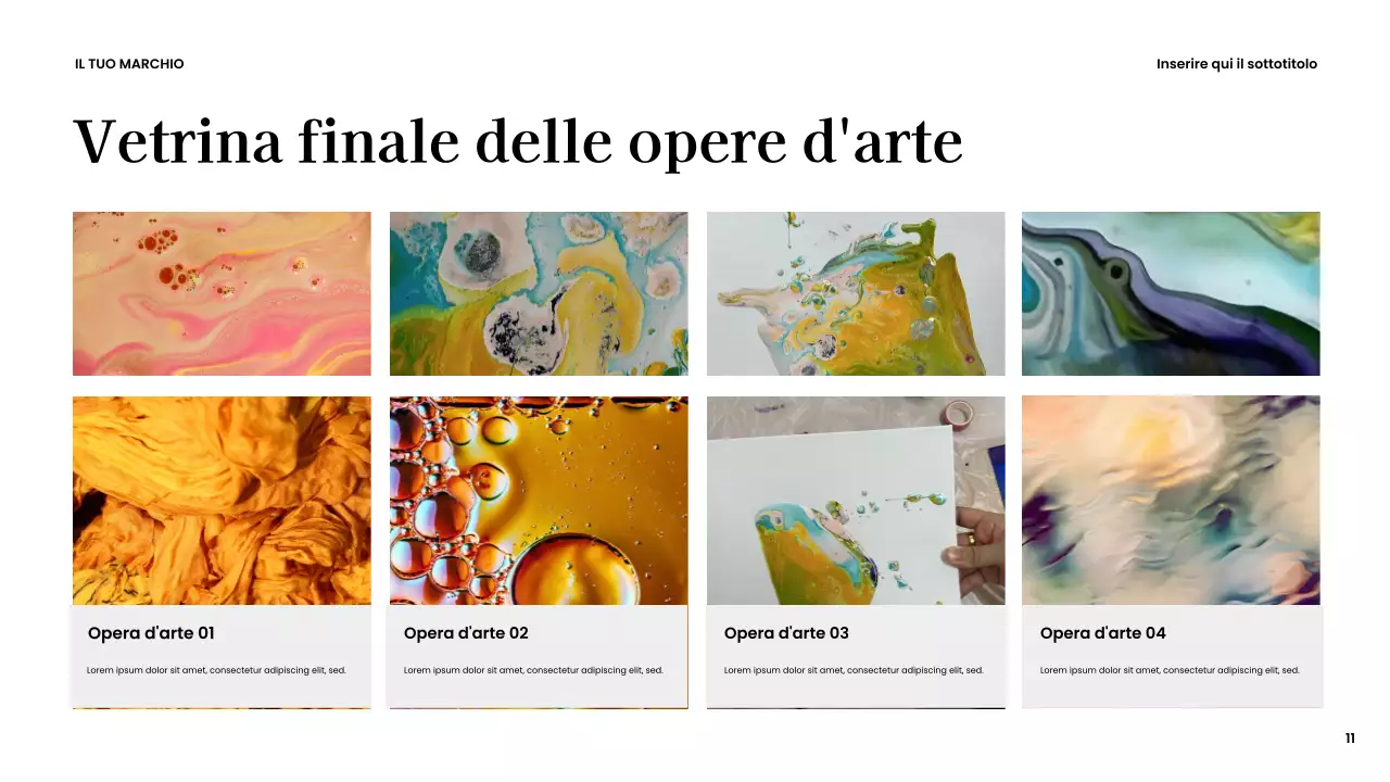 Presentazione creativa moderna marrone
