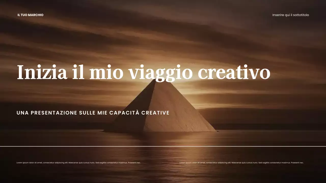 Presentazione creativa moderna marrone