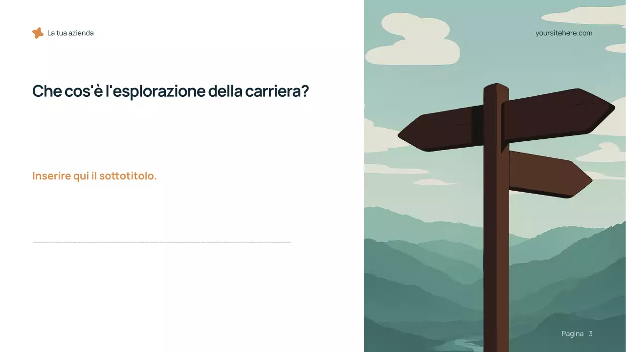 Presentazione della carriera moderna blu