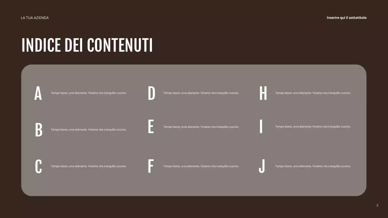 Presentazione dell'identità moderna marrone