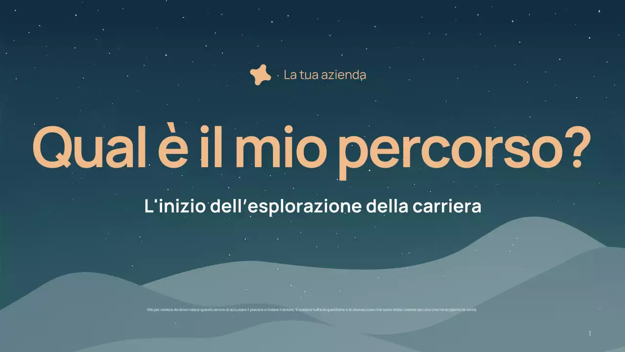 Presentazione della carriera moderna blu