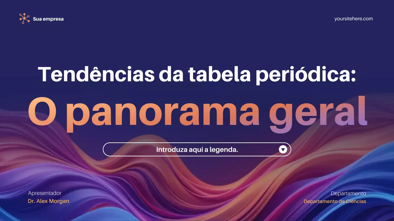 Apresentação de Ciência Moderna Roxa