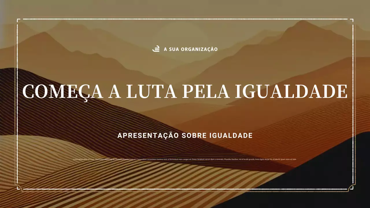 Apresentação de Igualdade Abstrata Bege