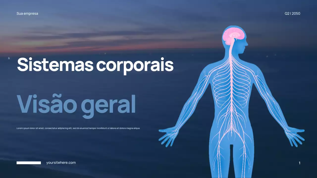 Apresentação de Anatomia Moderna Azul