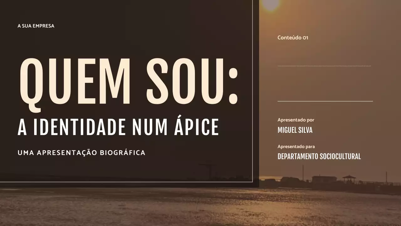 Apresentação da Identidade Moderna Marrom
