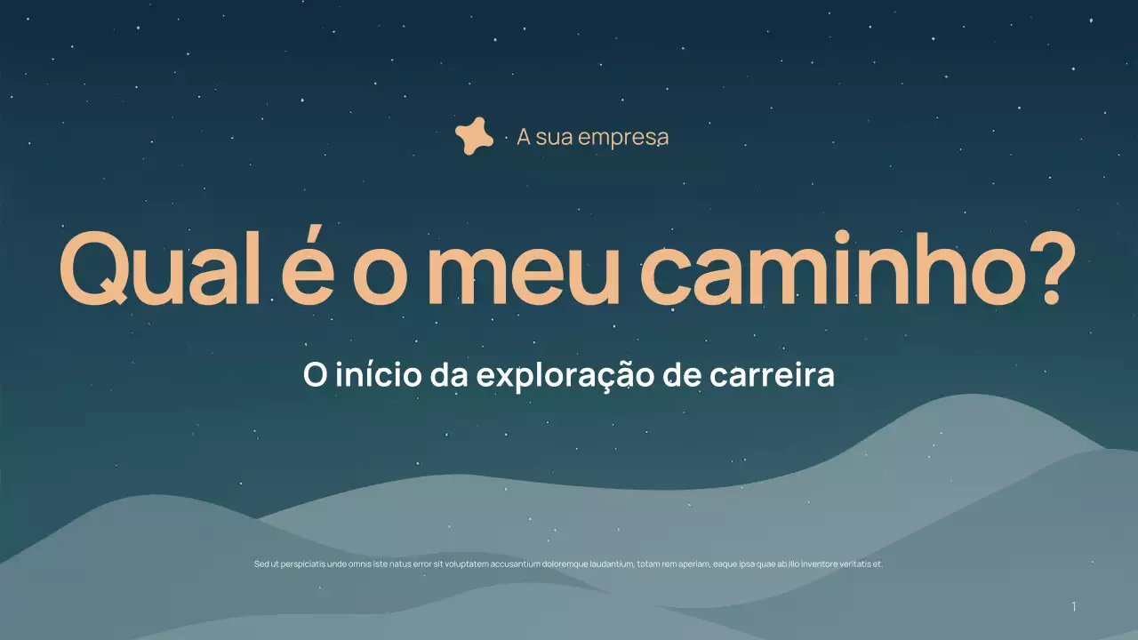Apresentação de Carreira Moderna Azul