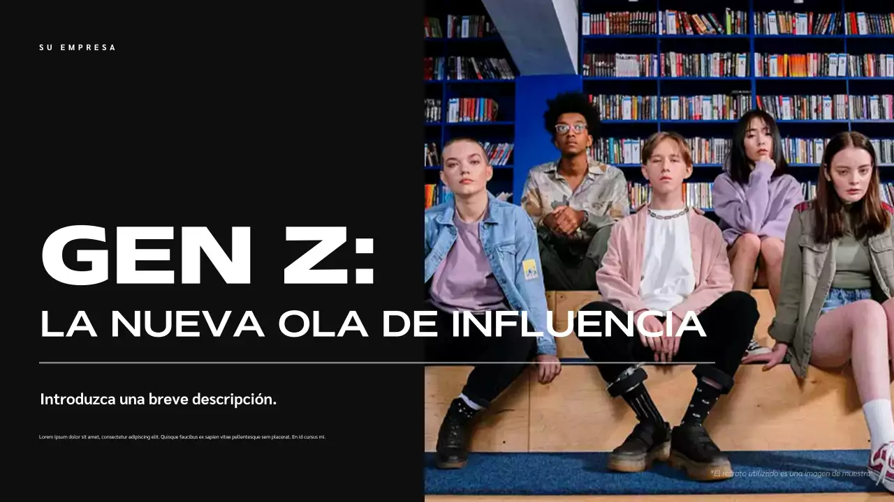 Presentación de influencia moderna azul