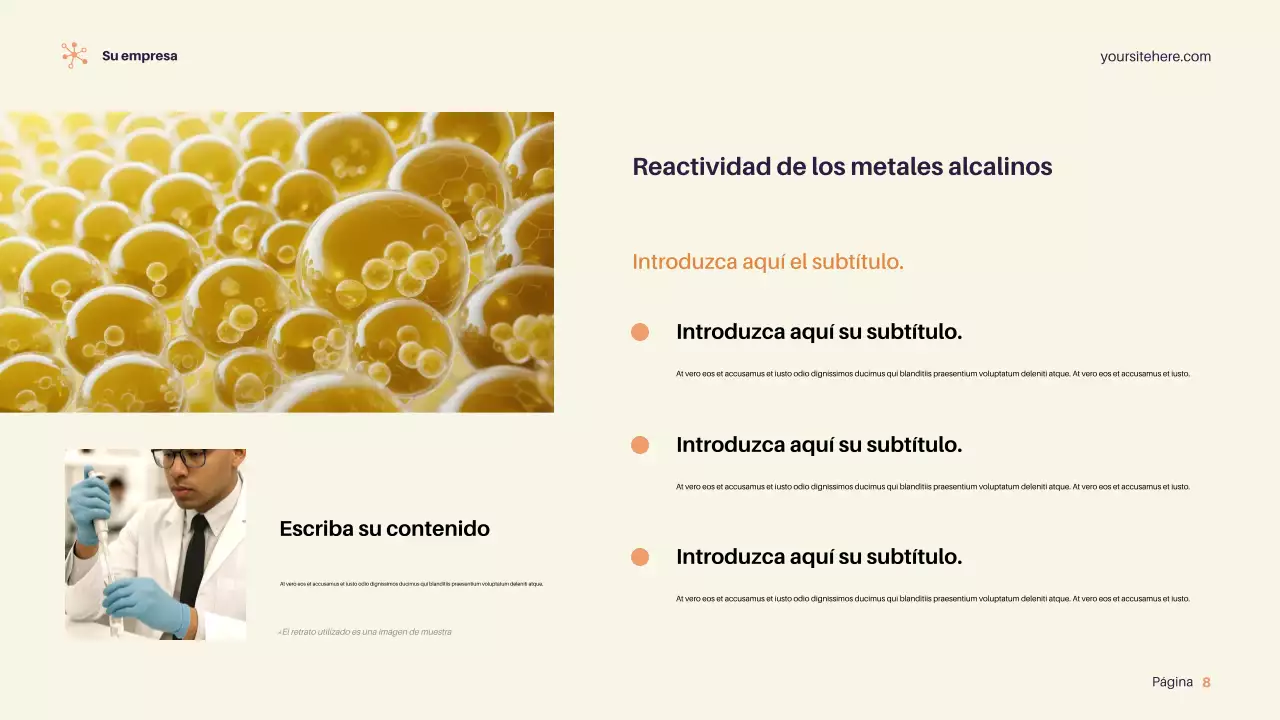 Presentación de ciencia moderna púrpura