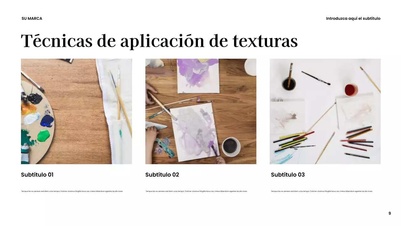 Presentación creativa moderna en color marrón