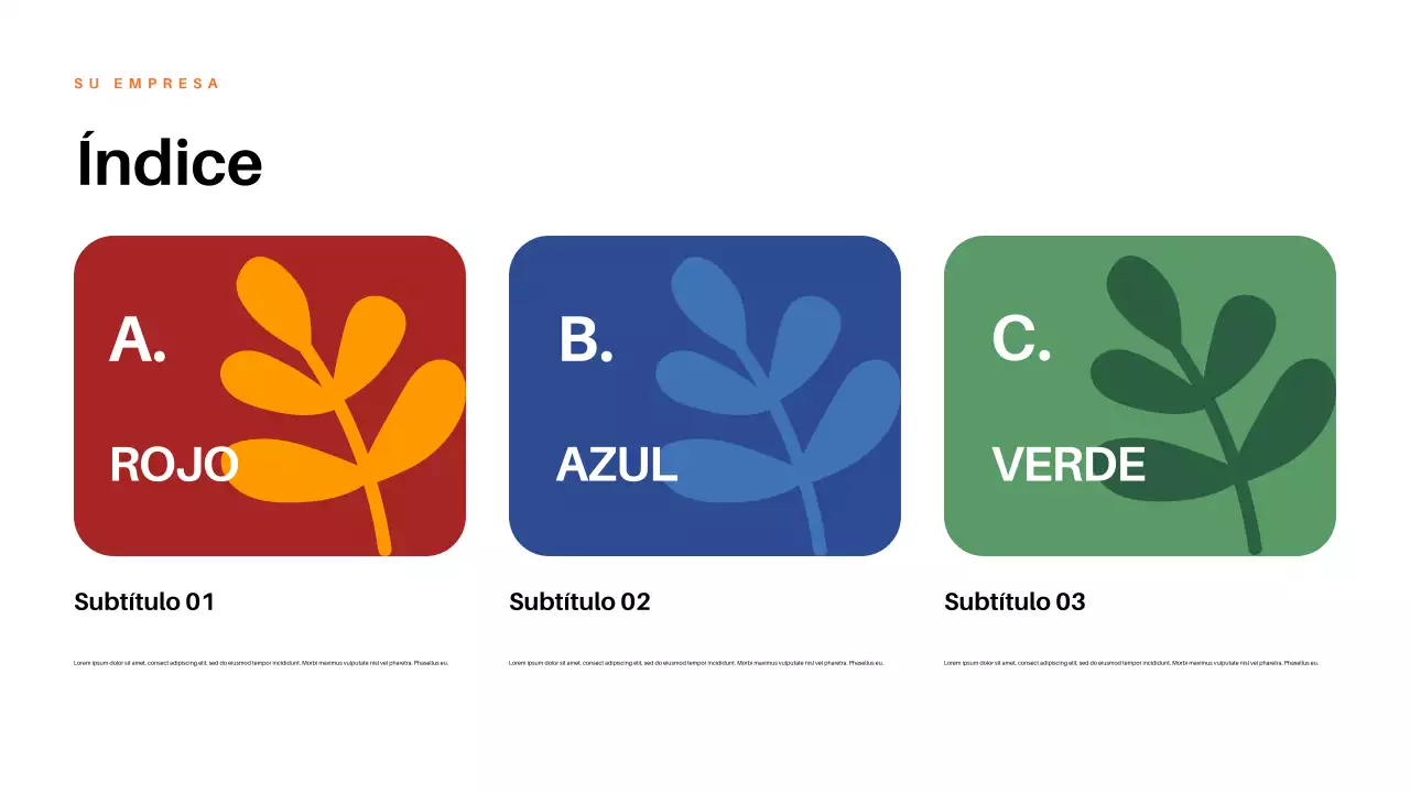 Presentación de la naturaleza estética roja