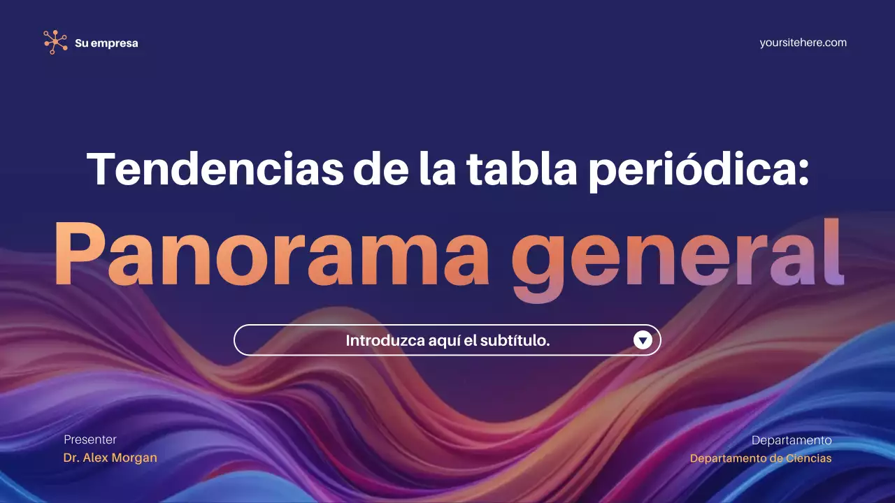 Presentación de ciencia moderna púrpura