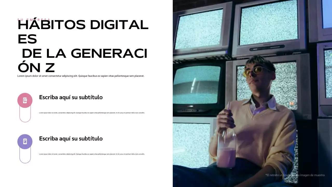 Presentación de influencia moderna azul