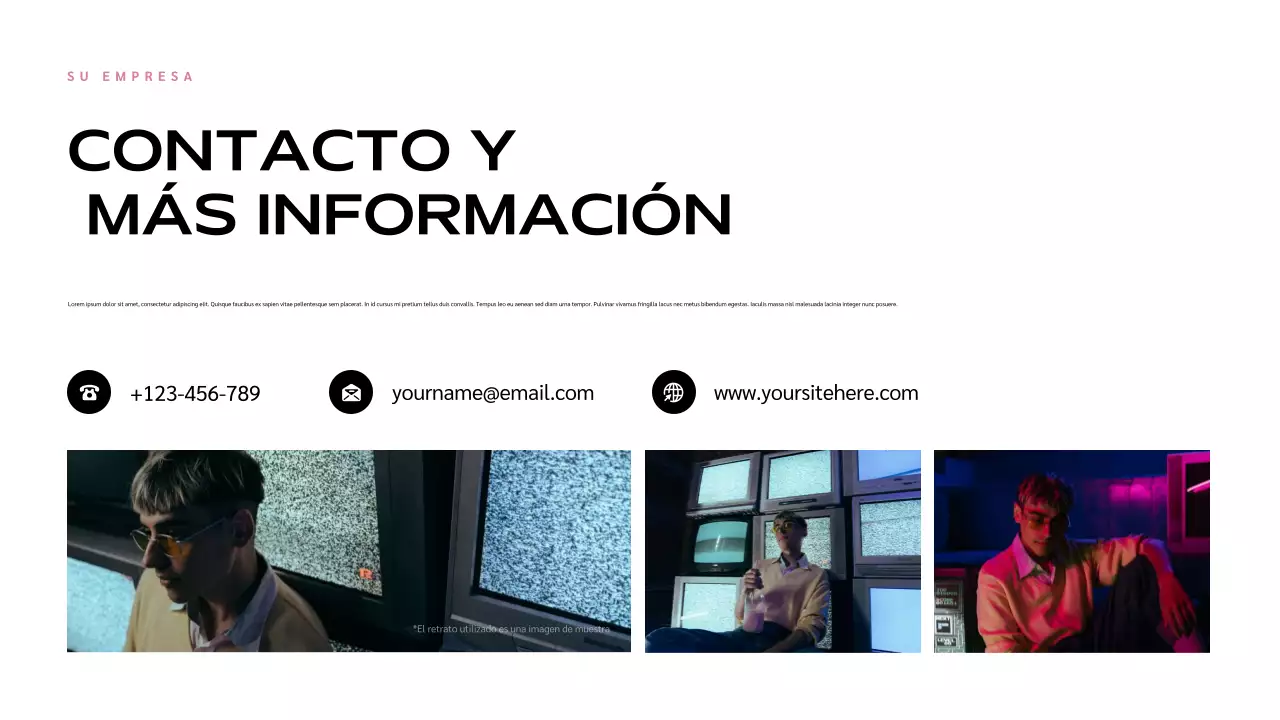 Presentación de influencia moderna azul