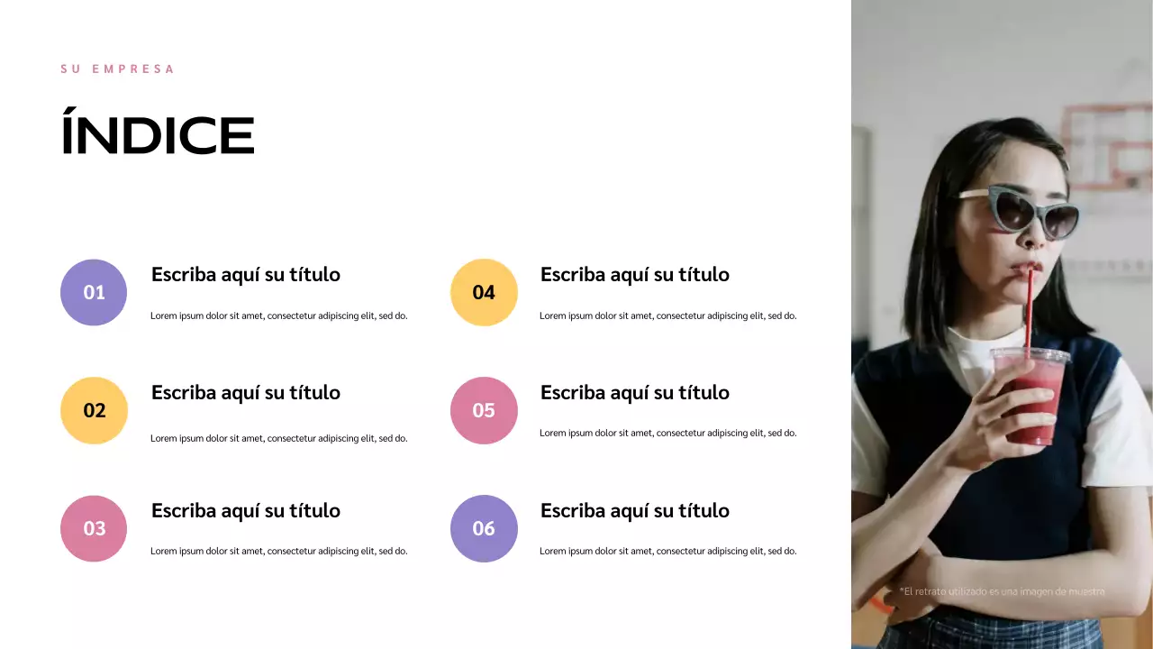 Presentación de influencia moderna azul