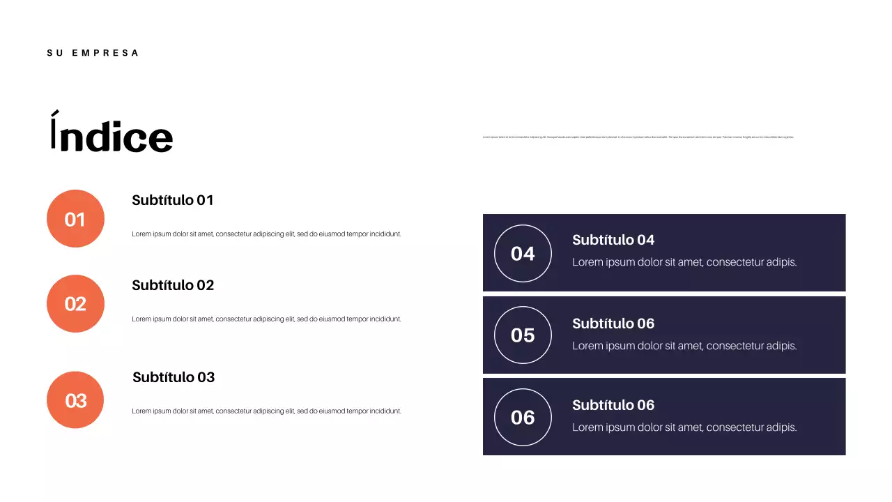 Presentación de la conferencia sobre el éxito en Orange Abstract