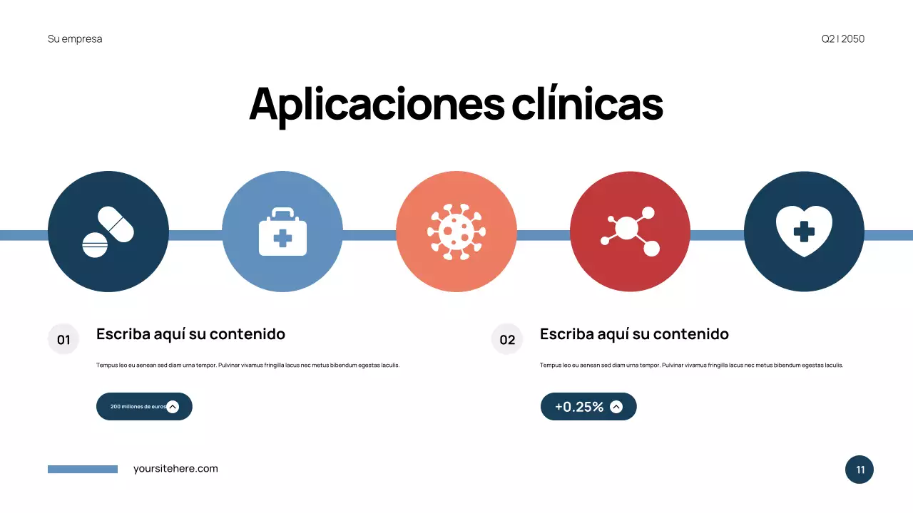 Presentación de anatomía moderna azul