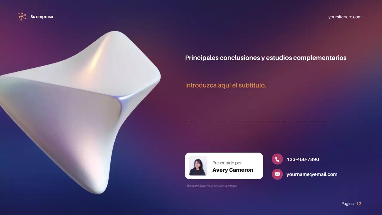 Presentación de ciencia moderna púrpura