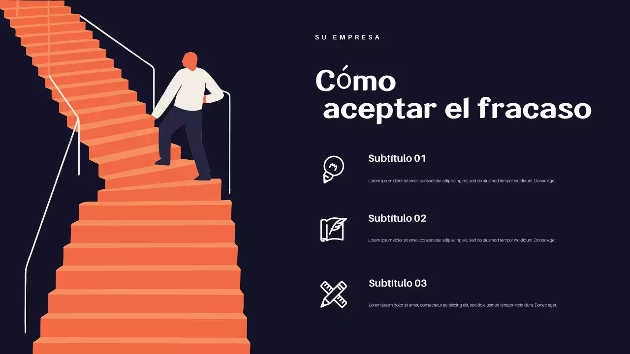 Presentación de la conferencia sobre el éxito en Orange Abstract