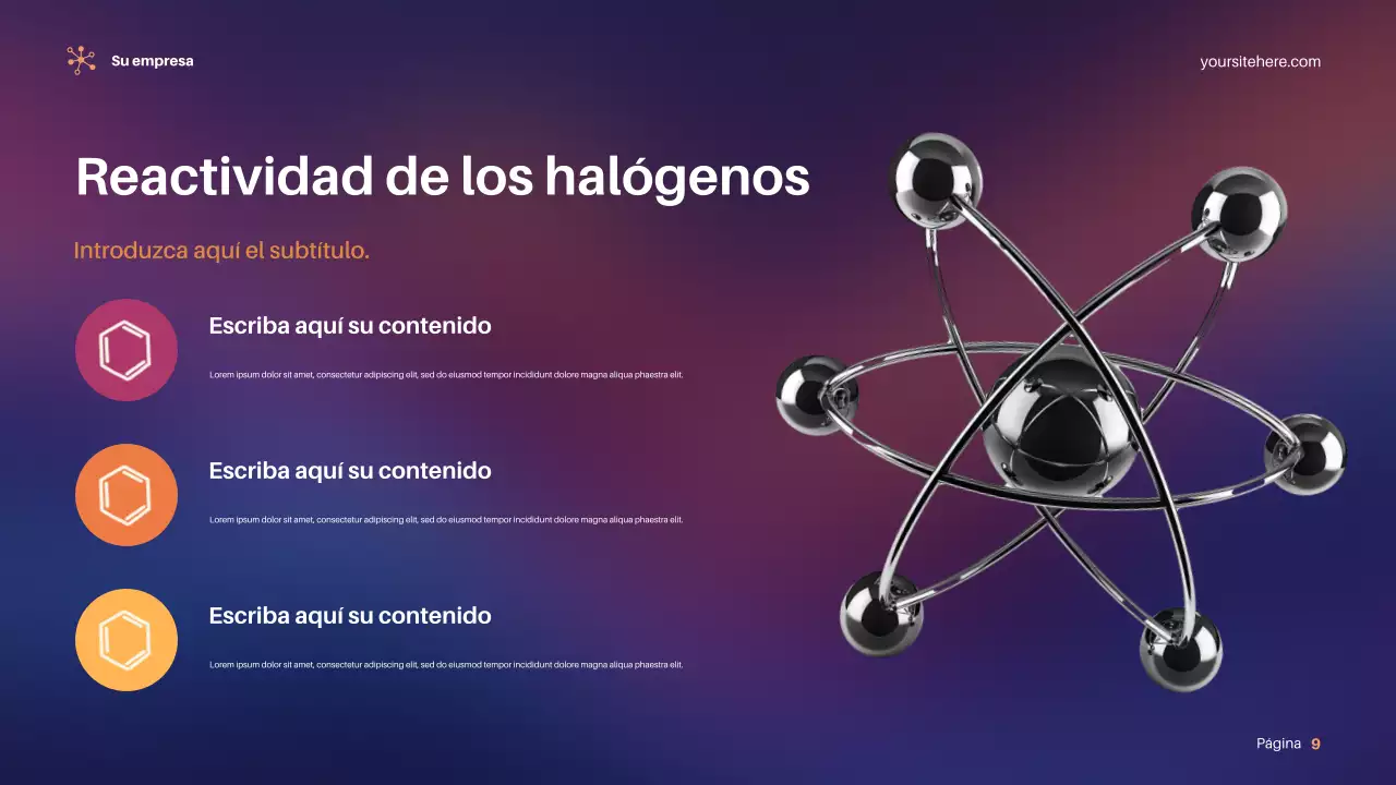 Presentación de ciencia moderna púrpura