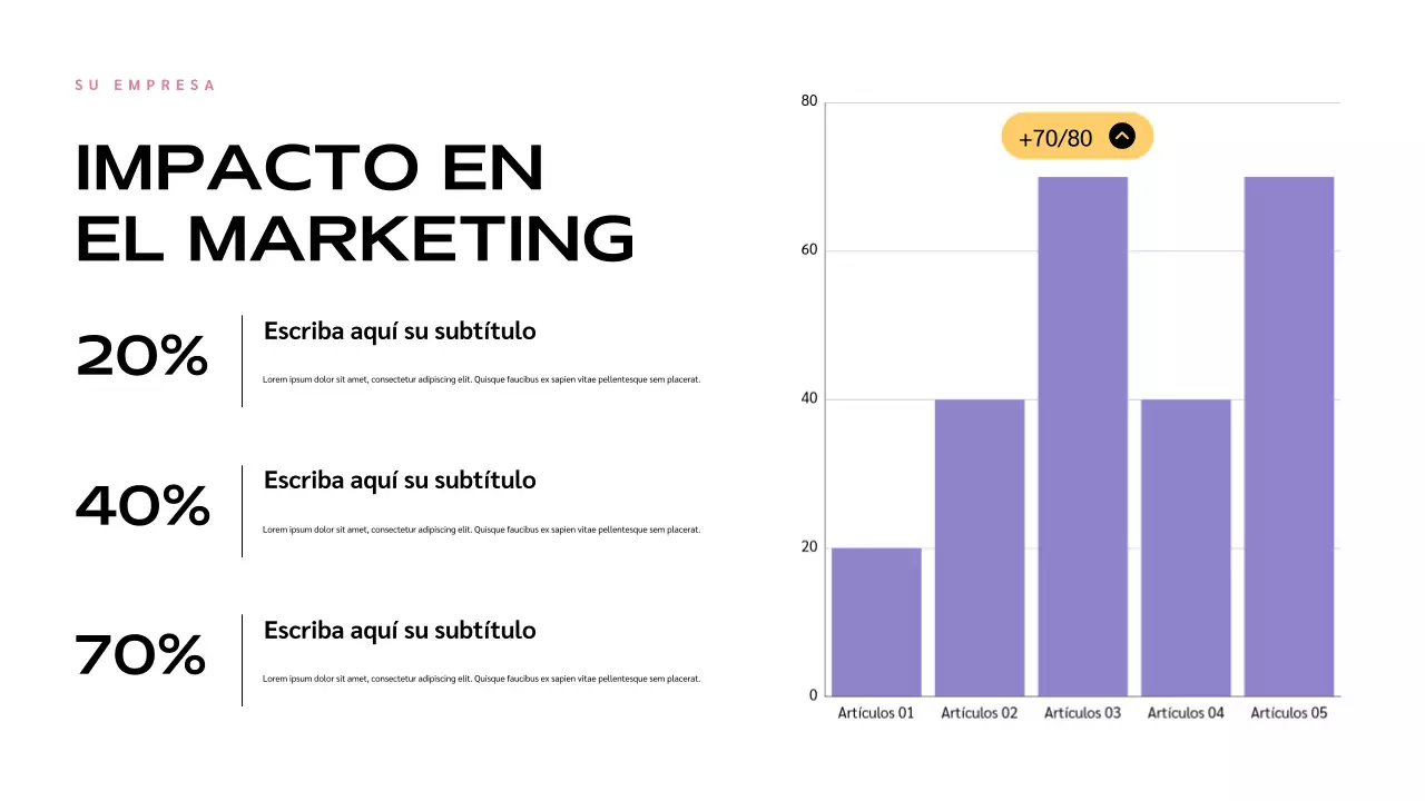 Presentación de influencia moderna azul