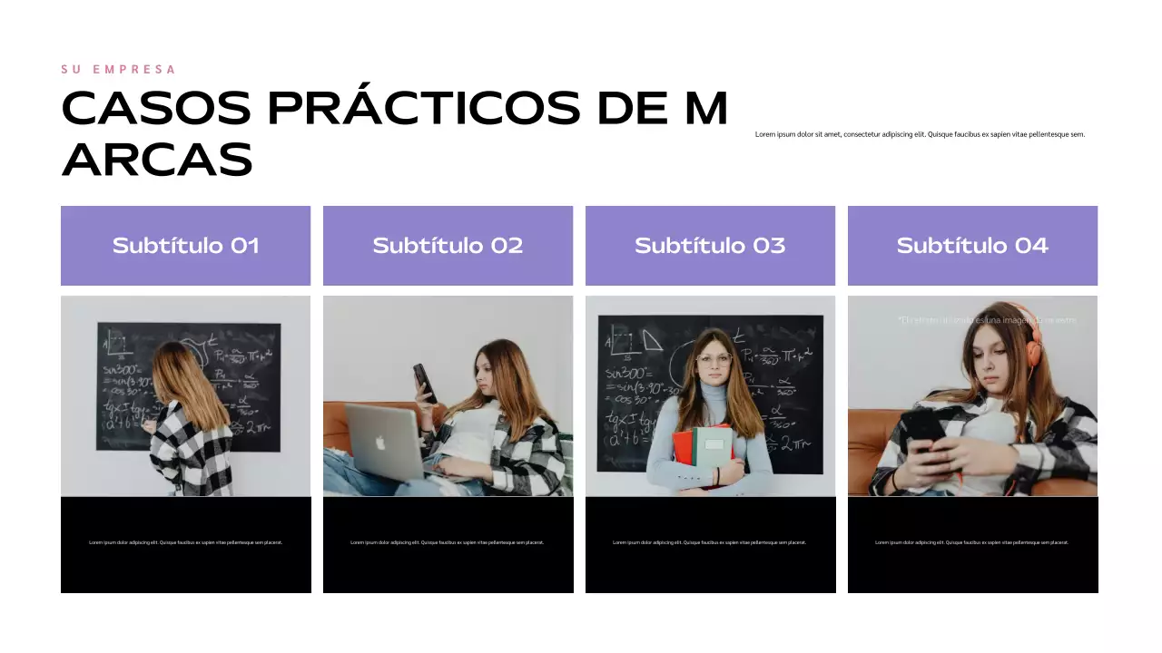 Presentación de influencia moderna azul