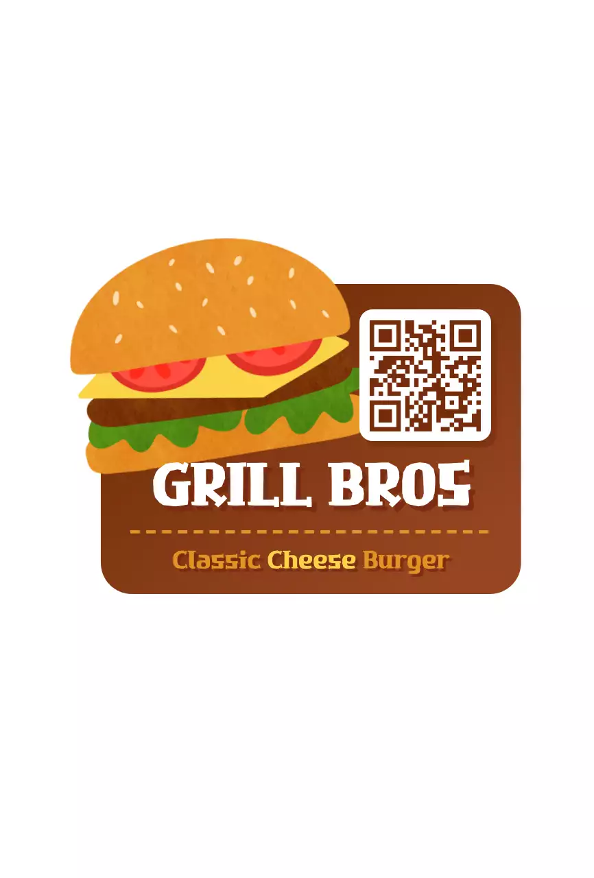 갈색 빈티지 버거 광고