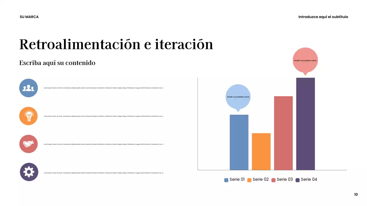 Presentación creativa moderna en color marrón