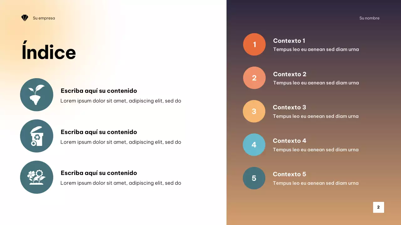 Presentación minimalista del clima en naranja