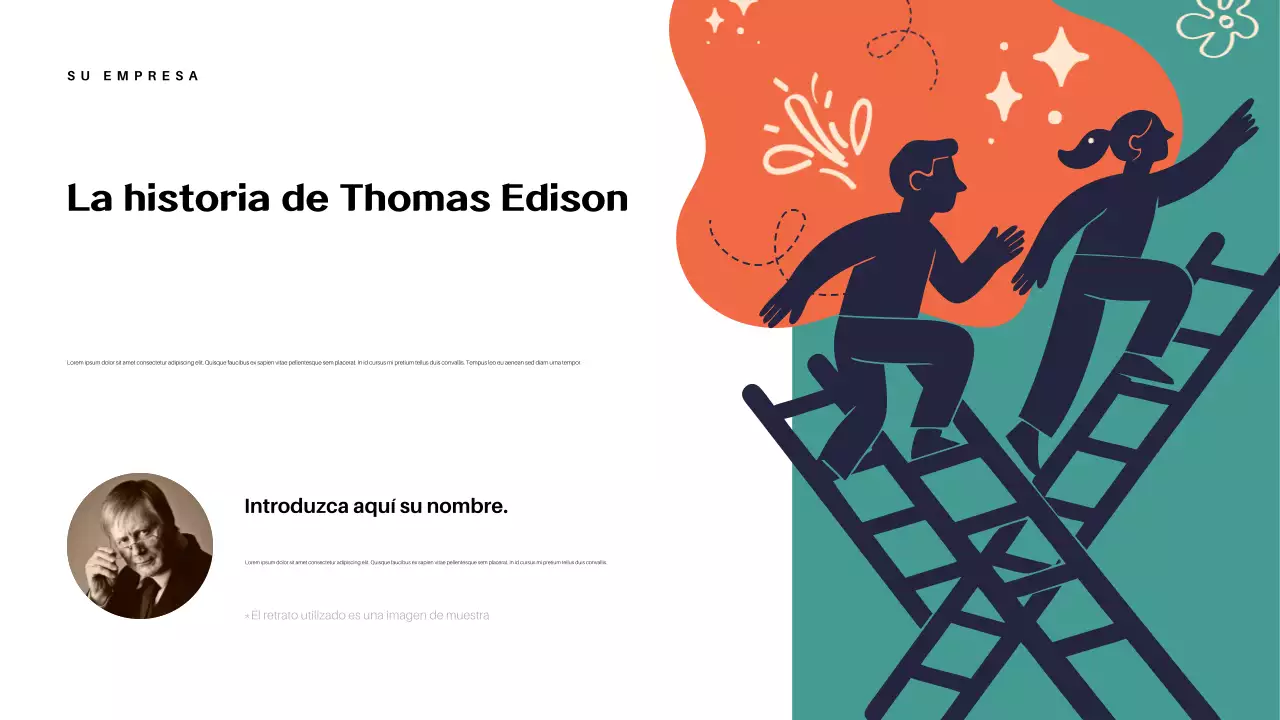 Presentación de la conferencia sobre el éxito en Orange Abstract