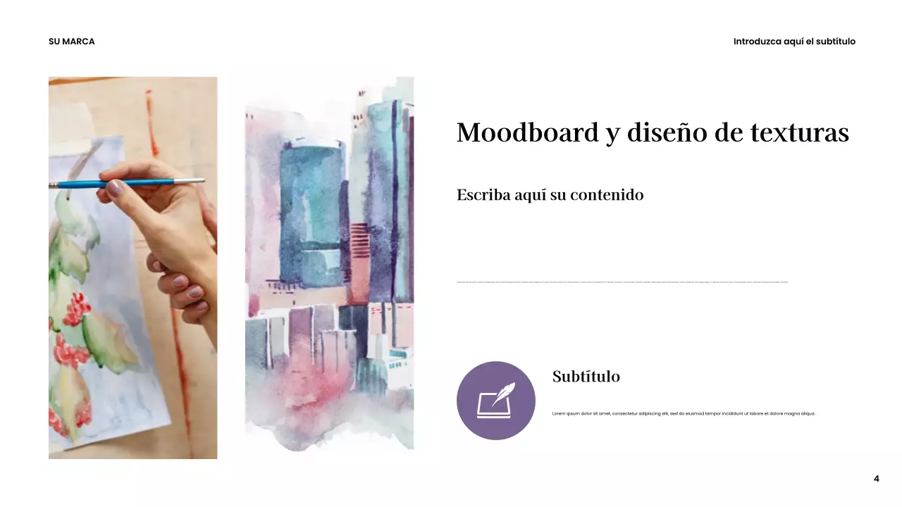 Presentación creativa moderna en color marrón