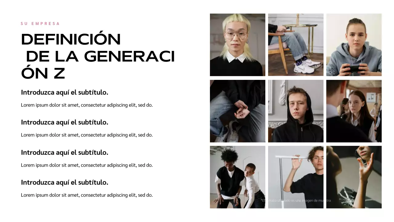 Presentación de influencia moderna azul