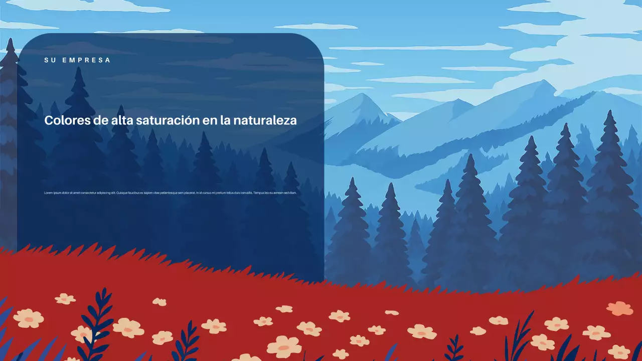 Presentación de la naturaleza estética roja
