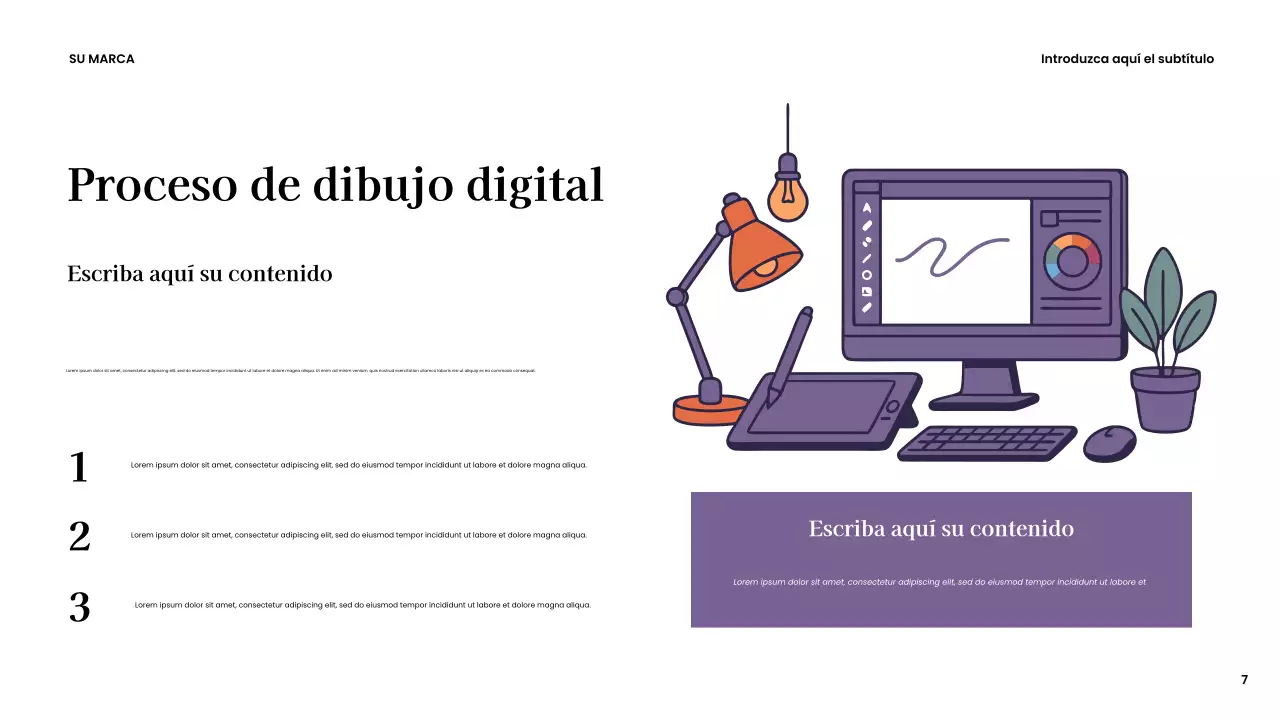 Presentación creativa moderna en color marrón