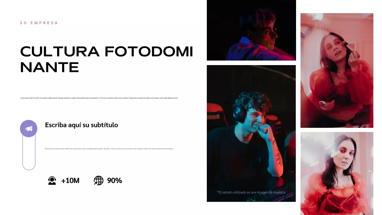 Presentación de influencia moderna azul