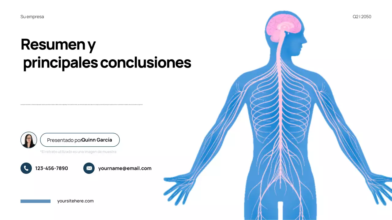 Presentación de anatomía moderna azul