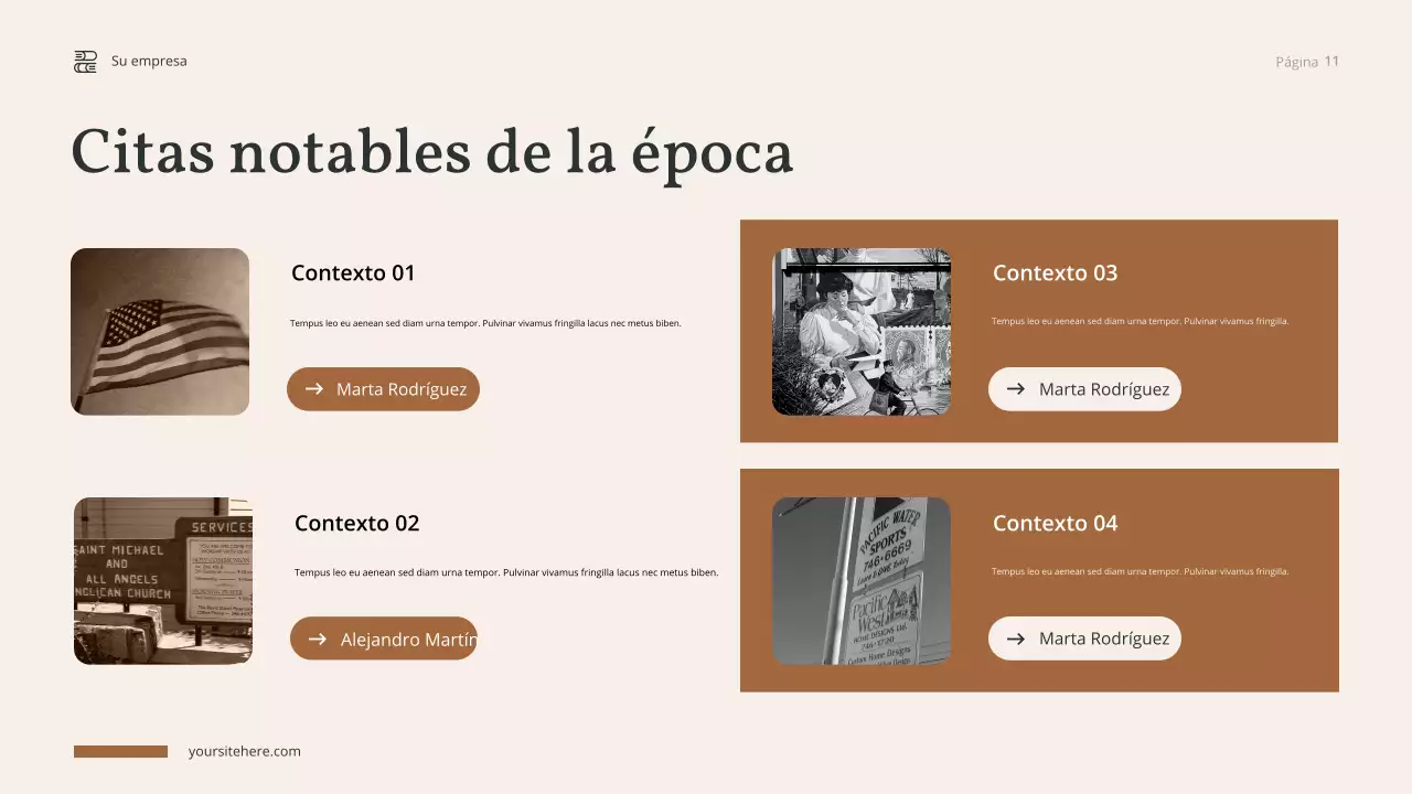 Presentación de la historia de Brown Vintage