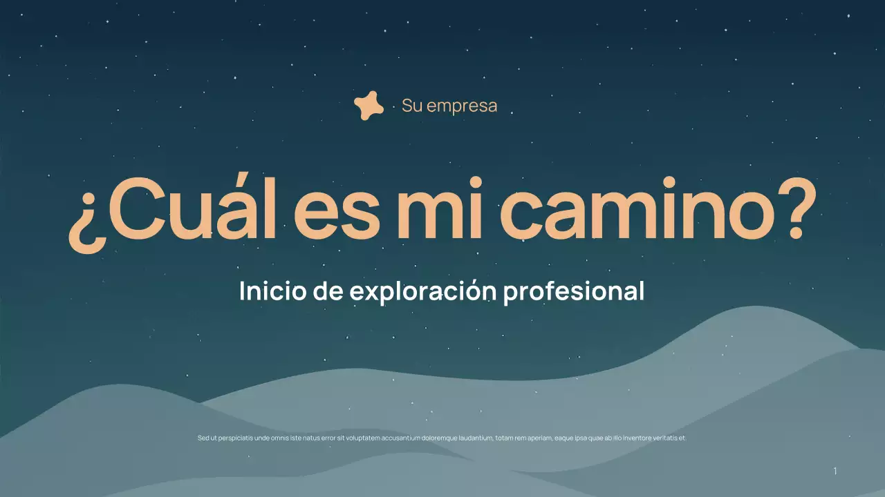 Presentación de carrera moderna azul