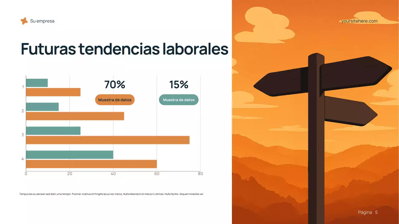 Presentación de carrera moderna azul