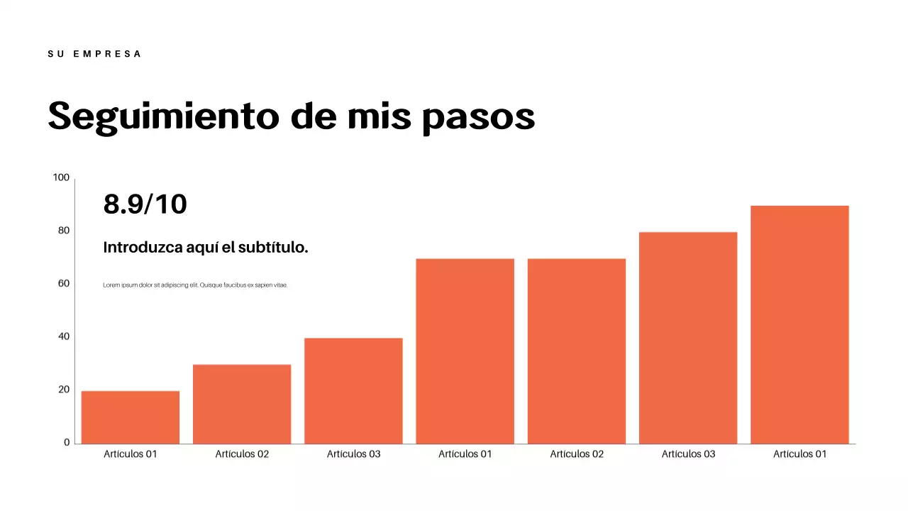 Presentación de la conferencia sobre el éxito en Orange Abstract