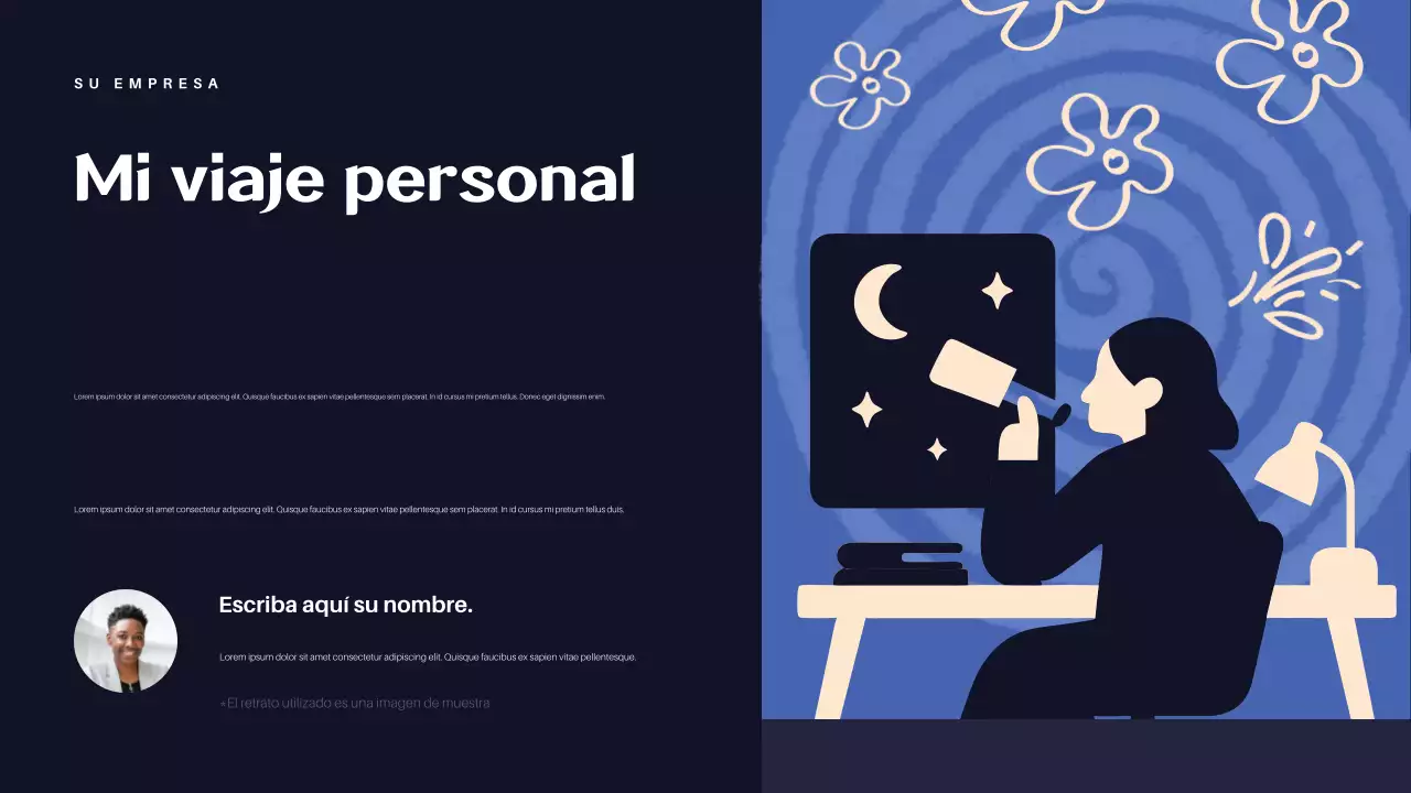 Presentación de la conferencia sobre el éxito en Orange Abstract