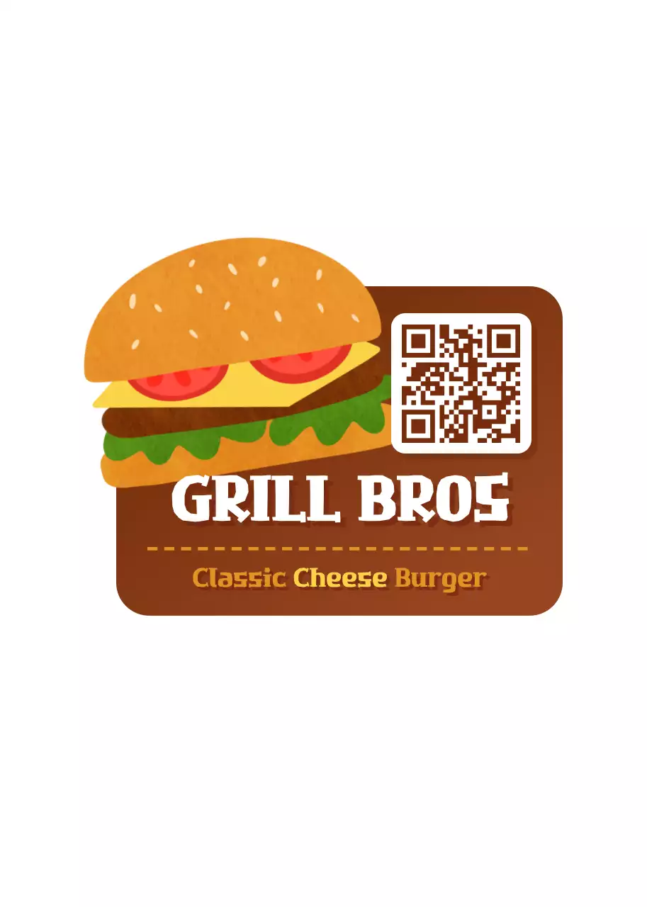 갈색 빈티지 버거 광고